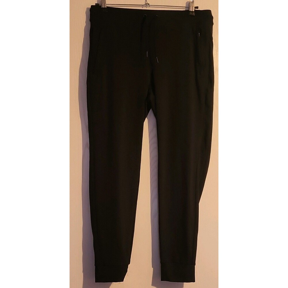 YOGALICIOUS Lux Sport Jogger Women's Large Black Athleisure Activewear Perfect